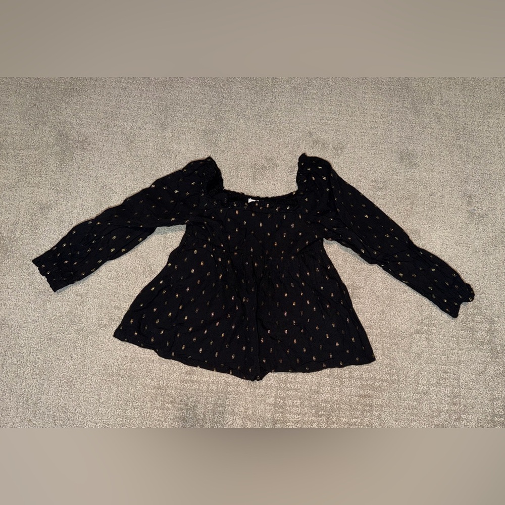 Like New Kids Smocked Metallic Dot Top Size 5T